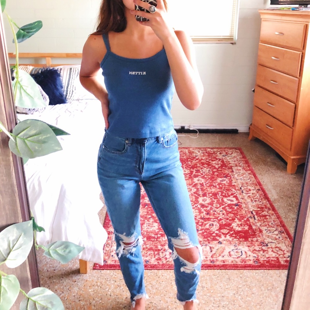 VTG kitten graphic cami